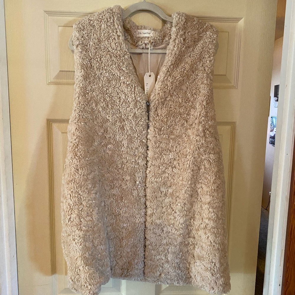 By Together faux shearling vest